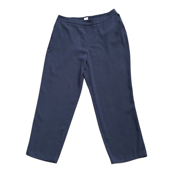 WONDERLY Womens Size XL Navy Blue Pull On Straight Leg Pants 27.5" Inseam - Picture 1 of 5